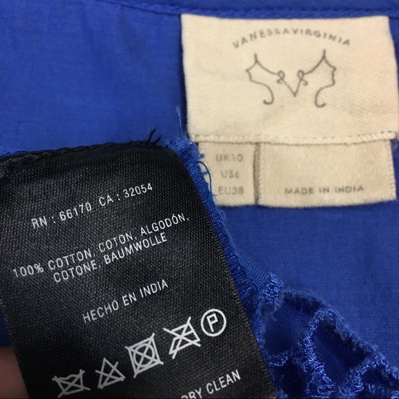 ❌SOLD❌ Vanessa Virginia Azurite Crochet Top 8L - Picture 8 of 8